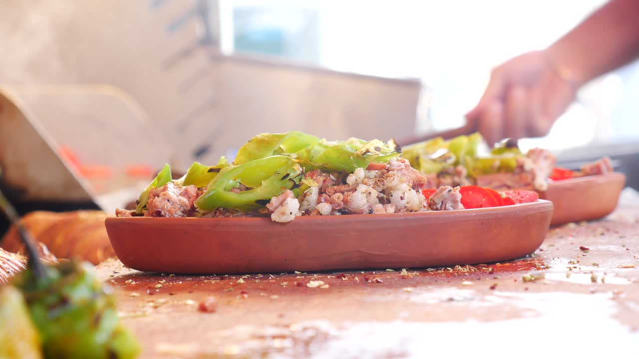 Food Dish with Meat and Vegetables