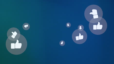 iconos de red de movimiento en un fondo simple