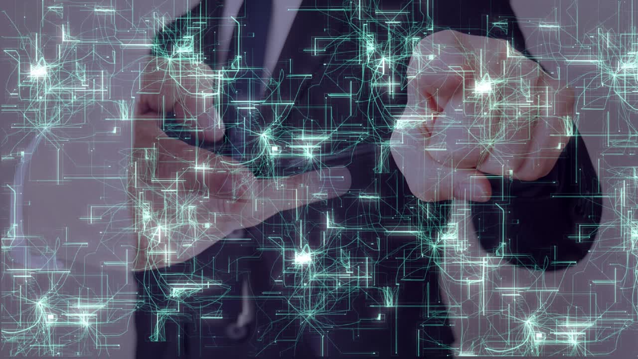 사이버 공간과 연결된 사업가입니다.