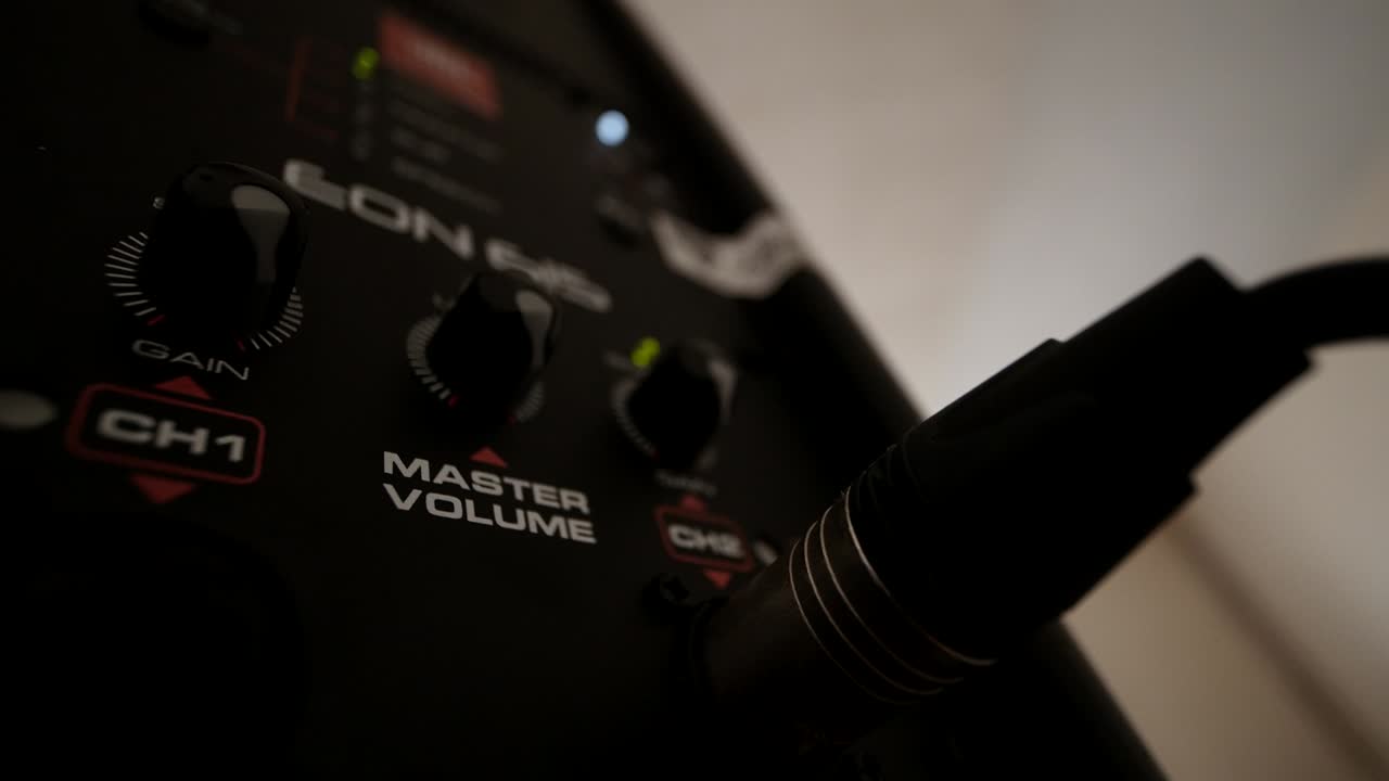 원격 dj 클로즈업, 턴테이블, 버튼, 남자 손