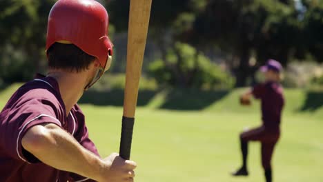 Batter-hitting-ball-during-practice-session