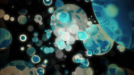 abstract glowing bubbles background