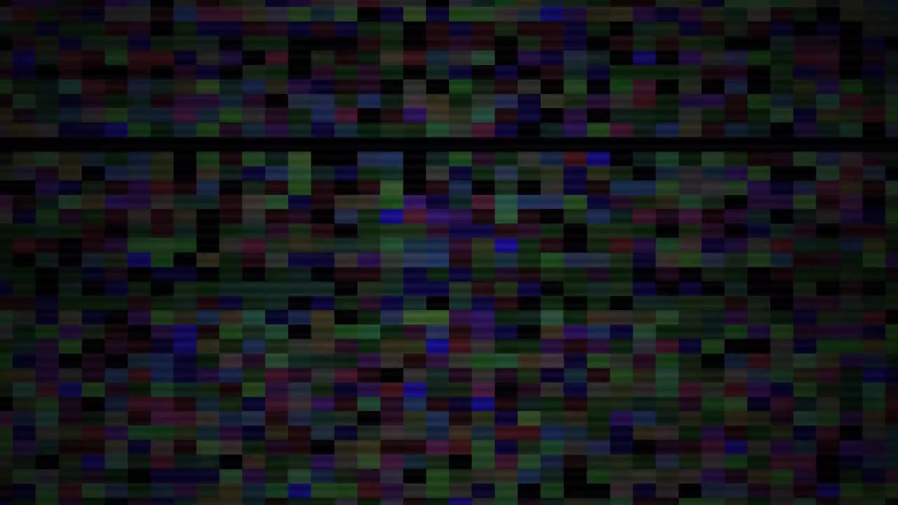 Digital Glitch Effect with Colorful Pixelated Noise