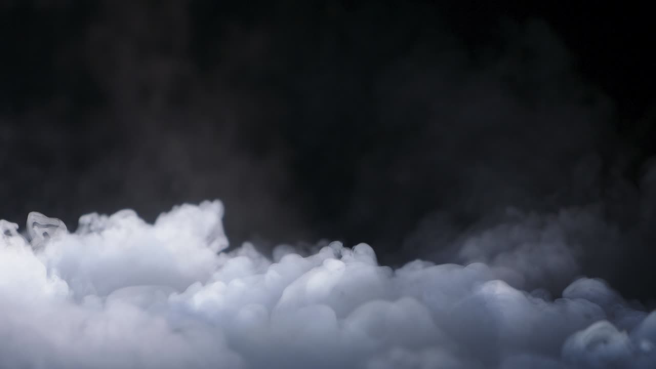 현실적인 건조 얼음 연기 구름 안개