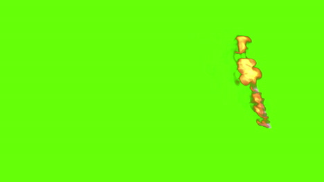 burning banknote on green screen