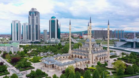 chechnya grozny mosque heart of chechnya. aero video