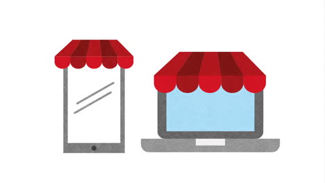 online shop mobile and laptop