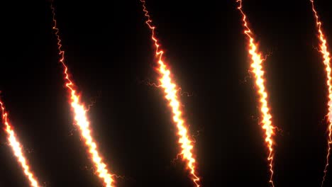 patrón de textura de impacto eléctrico abstracto, descarga de chispas de tormenta. 4k bucle sin costuras línea horizontal brillo de electricidad pulso de relámpago. iluminación fondo de efecto visual. bucle vj.