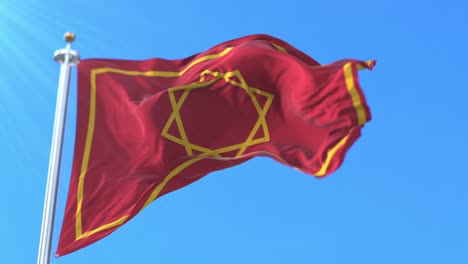 marinid sultanate flag. loop