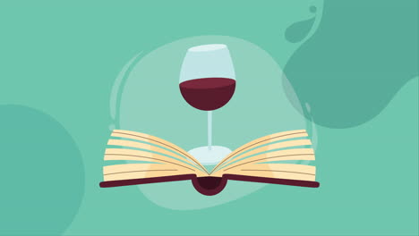 vino y libros