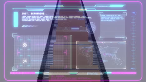 Animación-Del-Procesamiento-De-Datos-Sobre-Cajas-De-Cartón-En-Una-Cinta-Transportadora