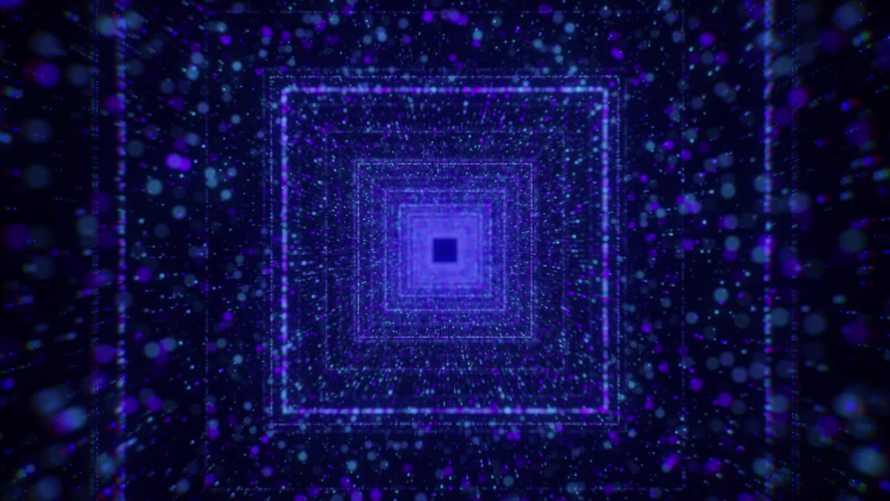 Abstract Geometric Tunnel of Lights