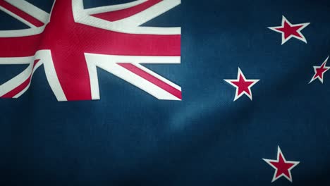 flag of new zealand waving in the wind