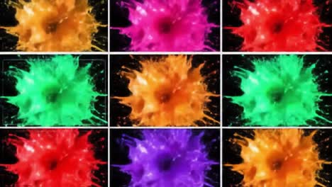 colorful paint explosions