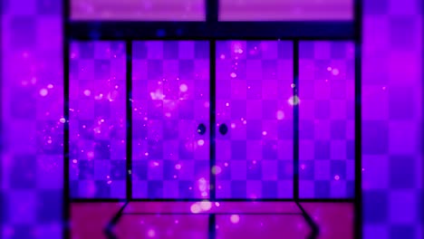 japanese style slide door loop animation