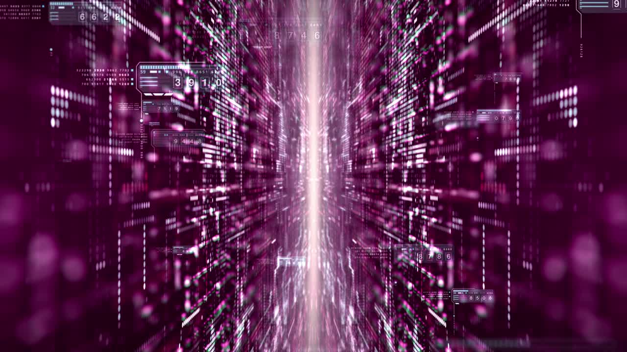 Futuristic Digital Abstract Particles Grid