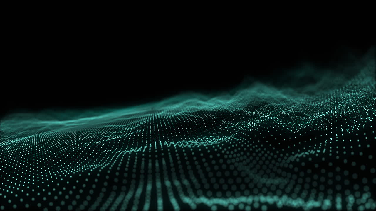 animazione di testo wow su punti verdi su sfondo nero