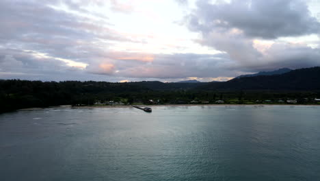 Aerial-Around-Dark-Hanalei-Bay-Pier