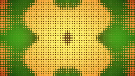 video of green and orange dots