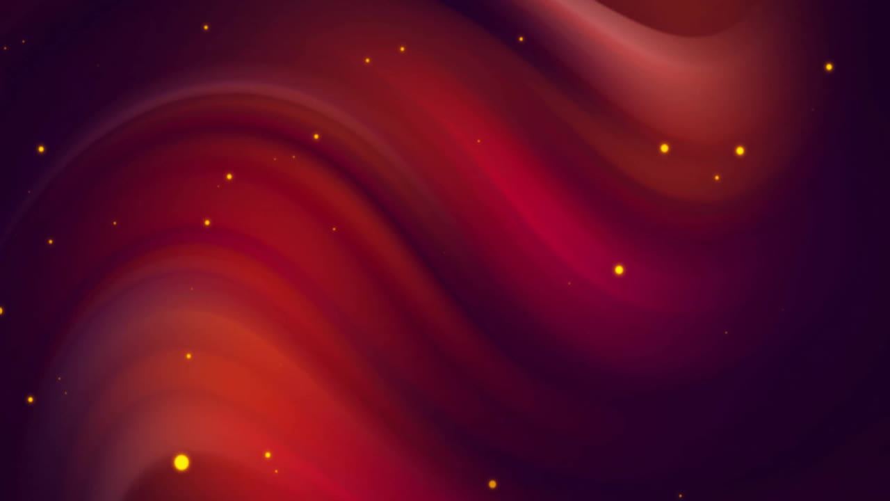 Animation of yellow spots moving over red shapes