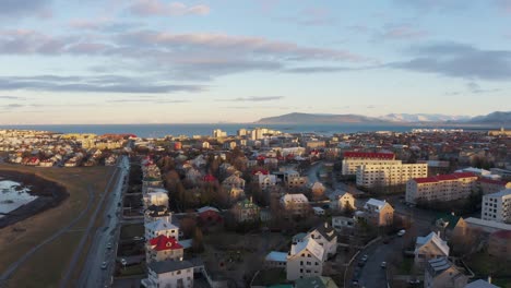 Aerial-view-of-Reykjavik-rooftops-in-Iceland