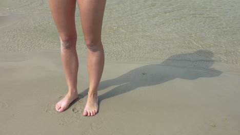 feet on the beach