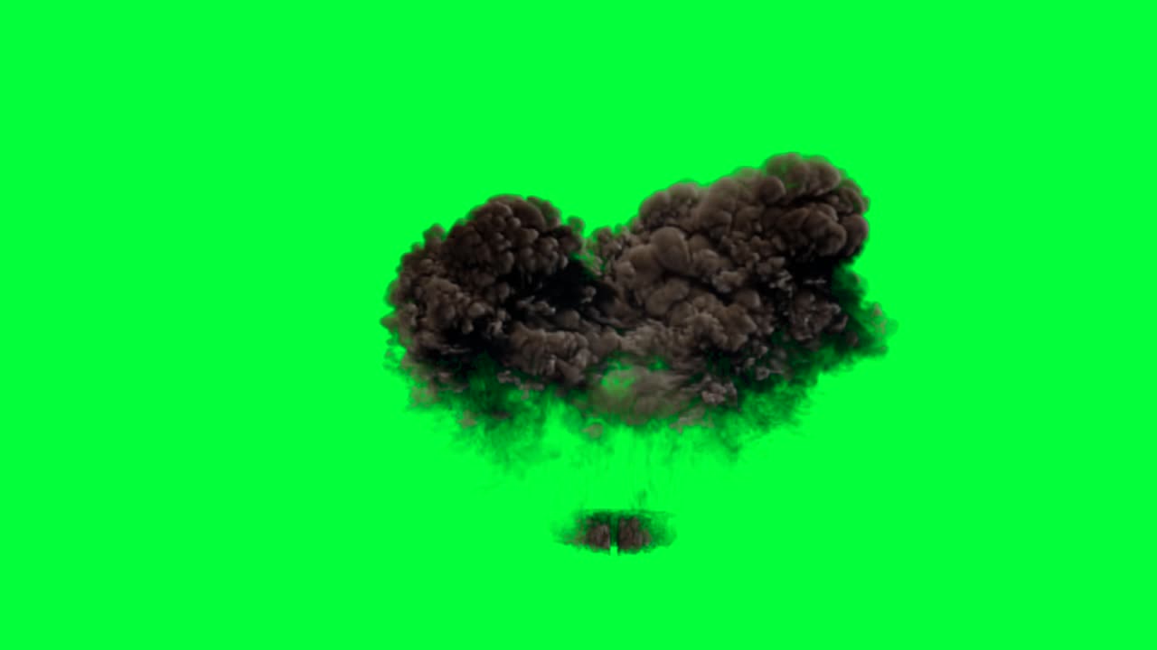 efectos de la explosión en pantalla verde