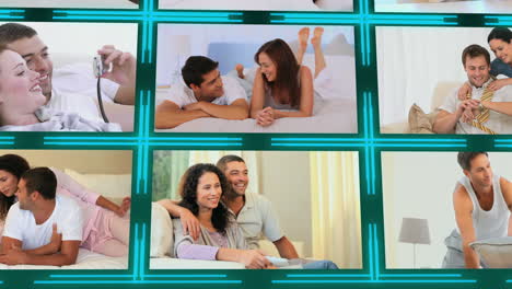 cubo 3d con videos sobre parejas en él