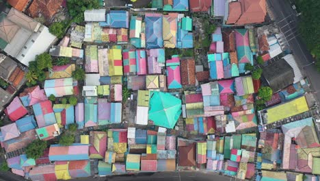 colorful rooftop cityscape