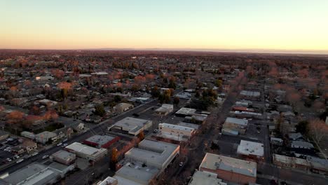 turlock california at sunrise aerial