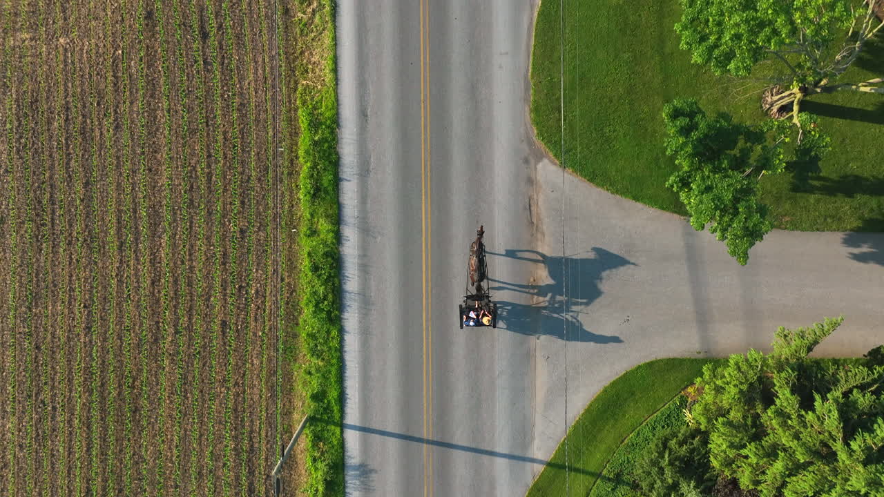 말과 마차의 하향식 안테나