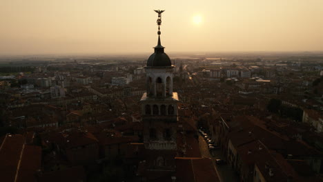 old town in northern italy at sunrise