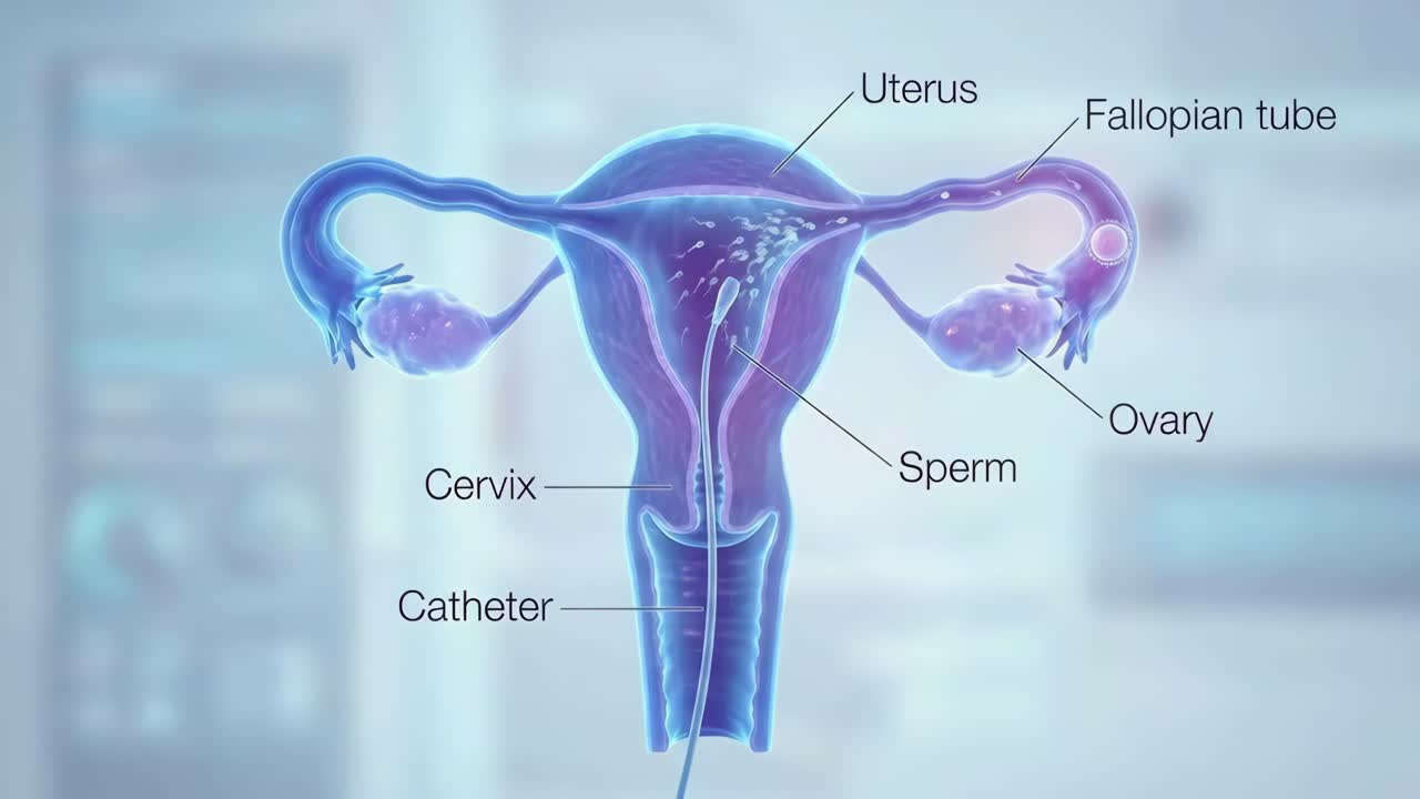 Illustrazione dell'apparato riproduttivo femminile