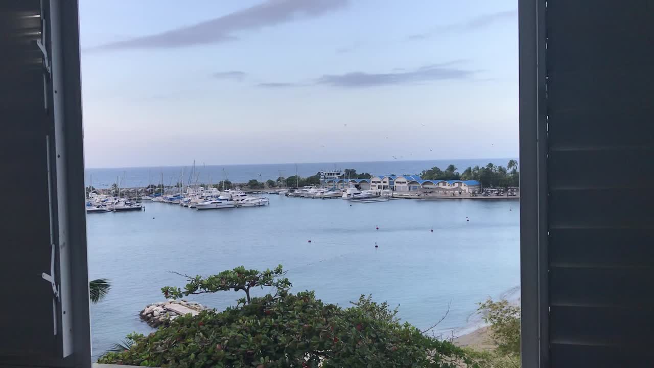 a beautiful view form inside the residence in Puerto Azul club on Venezuela