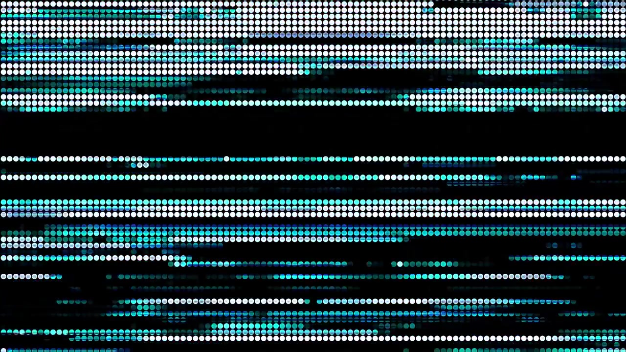 Abstract Digital Glitch Effect with Blue and White Dots