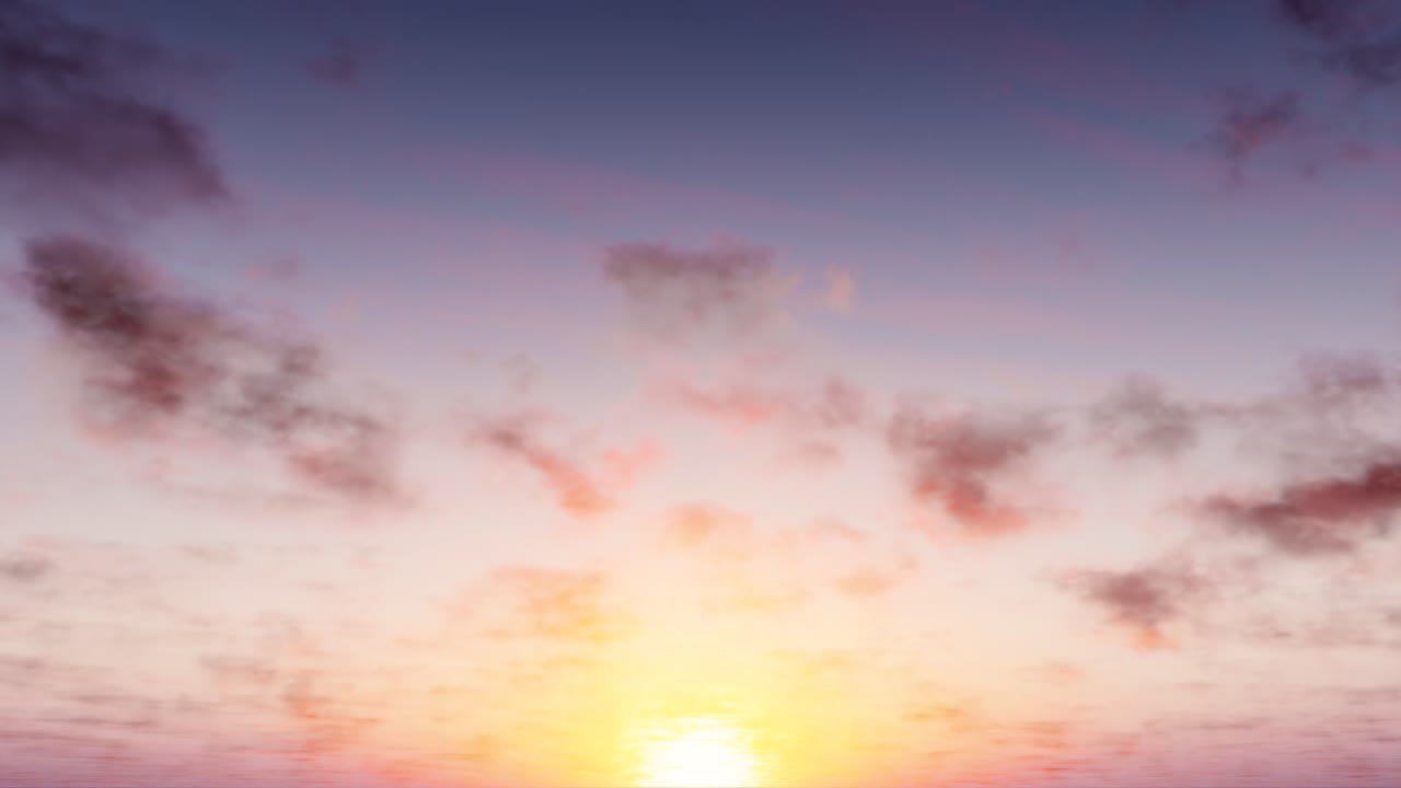 Golden Sunset Over Calm Ocean with Dramatic Cloudscape