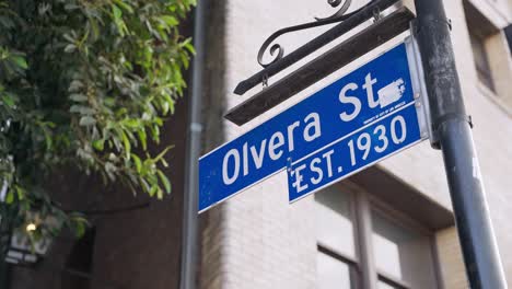 street sign of the popular olivera st