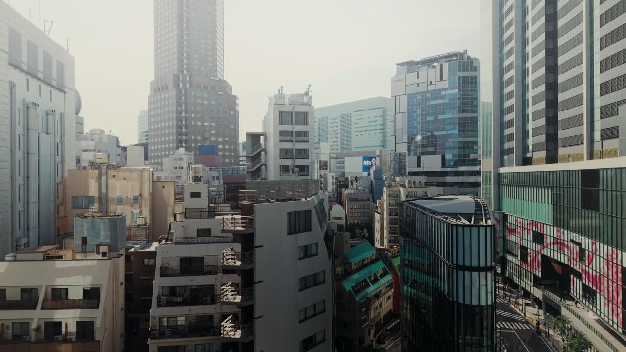 Cityscape with Skyscrapers and Modern Buildings