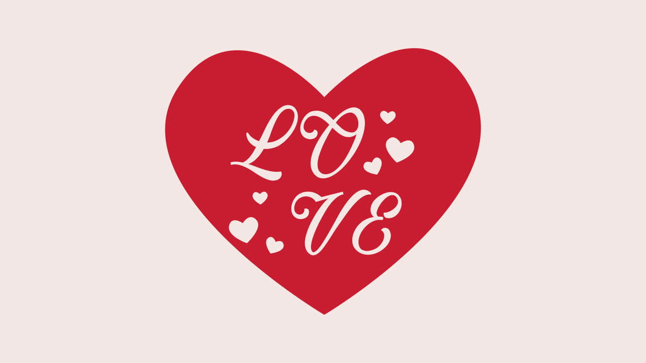 Cuore rosso con la parola Amore