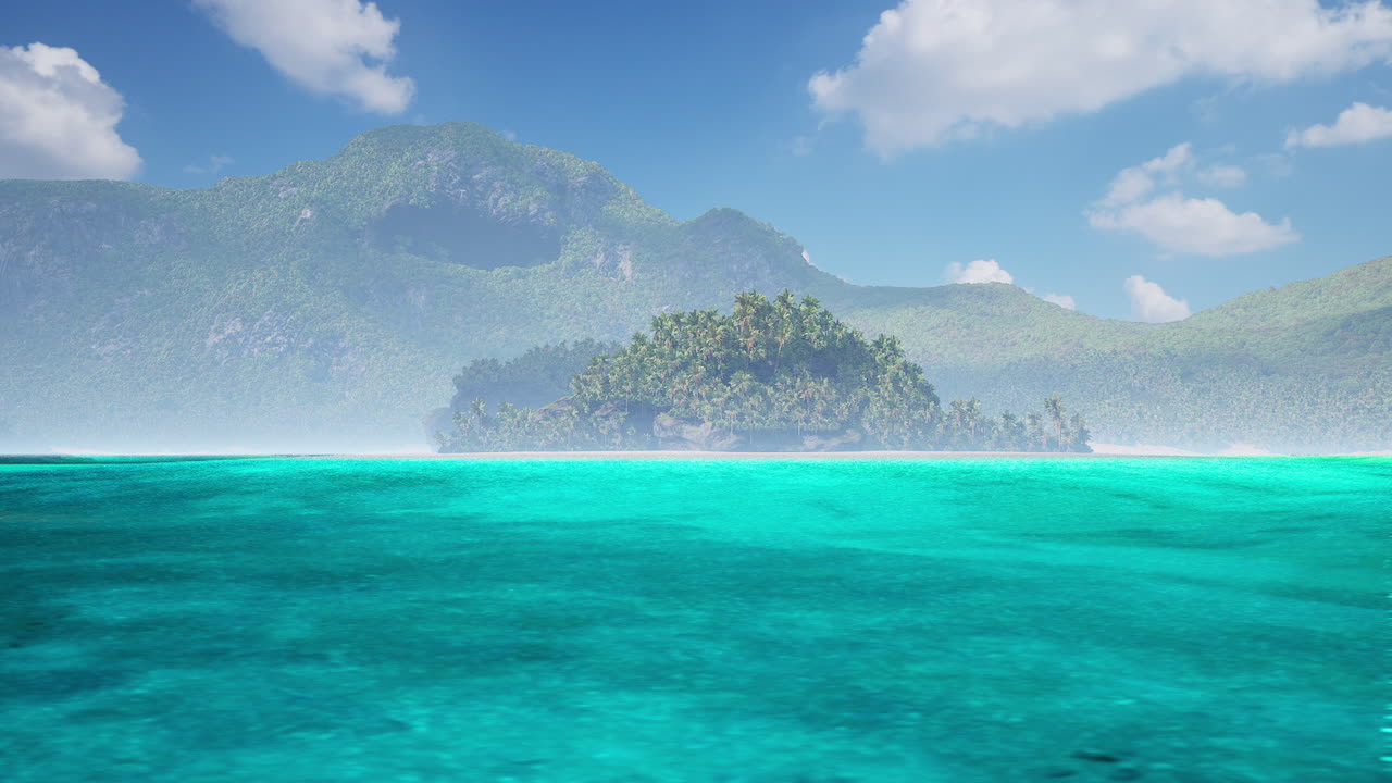 열대 섬의 낙원