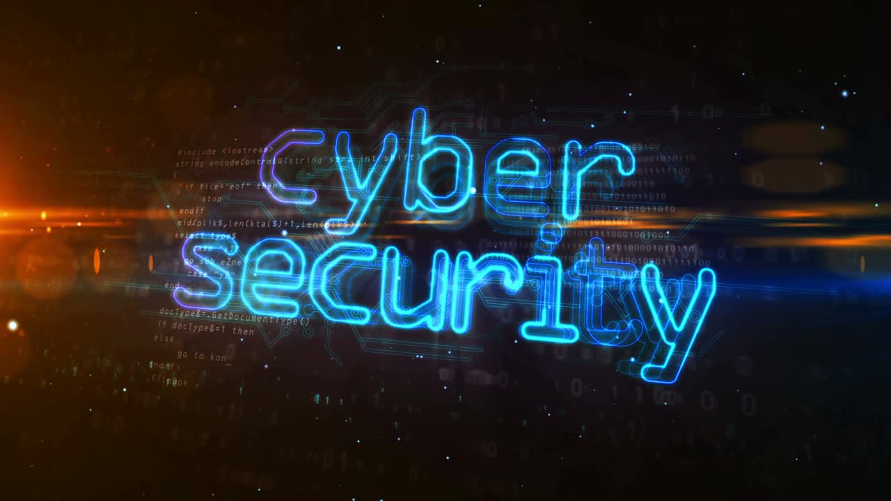 Cyber security symbol abstract loopable animation