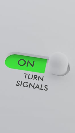 switching on the turn signals switch vertical video