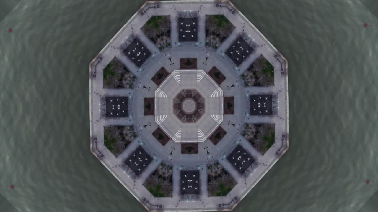 도시 뉴욕 만화경 풍경 만다라 애니메이션 그래픽 파티 배경 led 트랜스 trippy