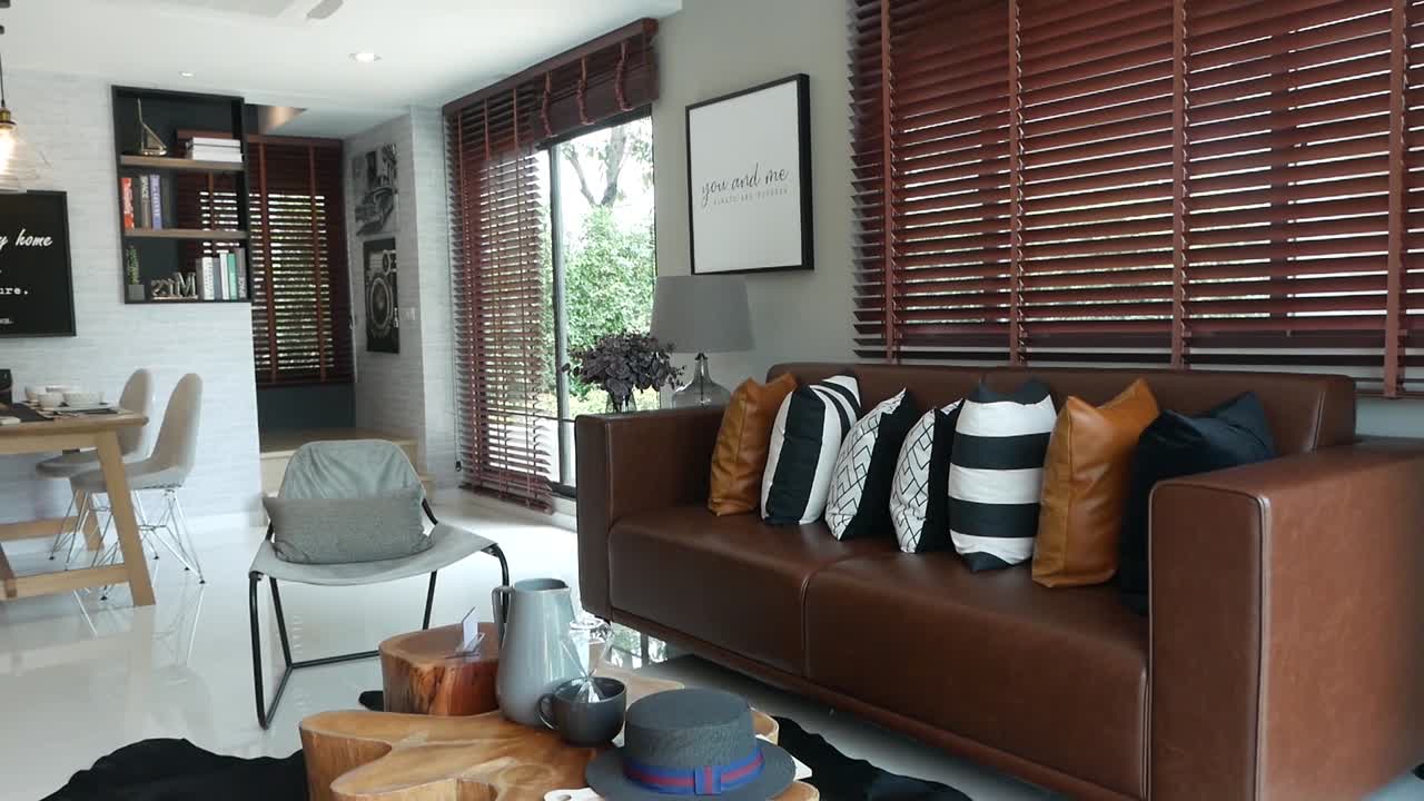 idea moderna y elegante de decoración del hogar de plan abierto