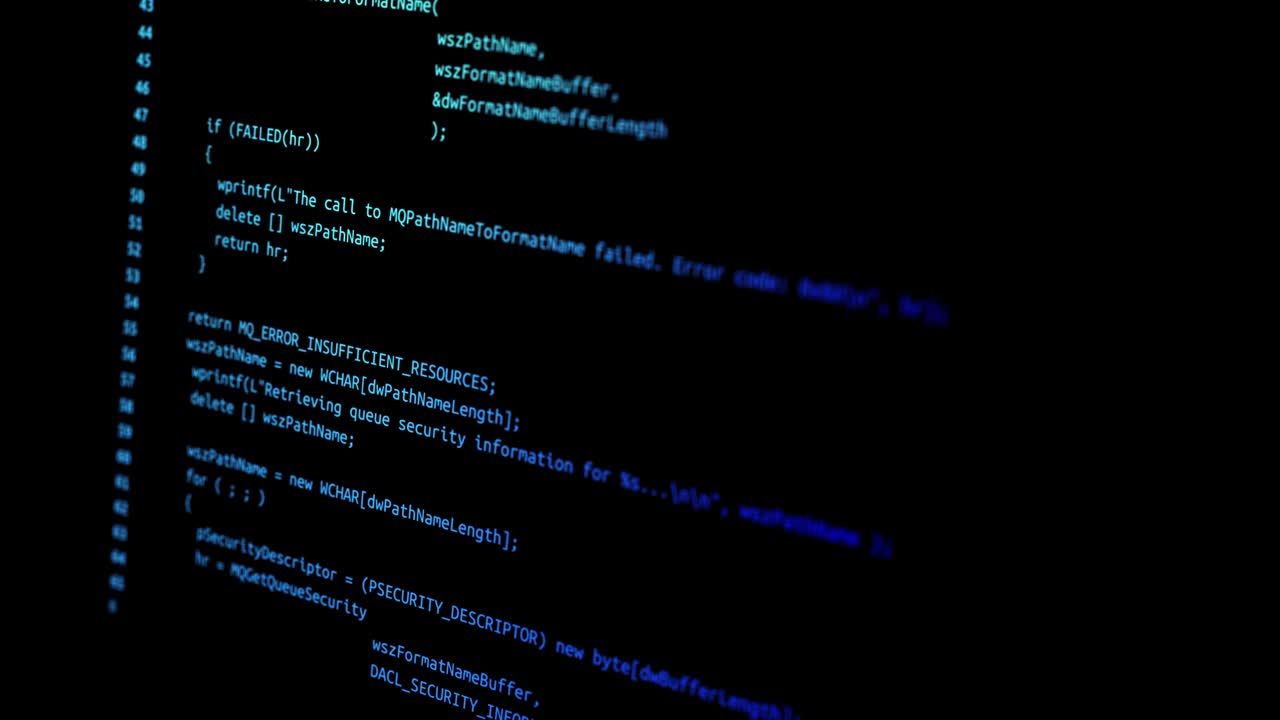 computerbildschirm mit verschlüsseltem schnelltipp-codierungssymbolen-loop-animation.