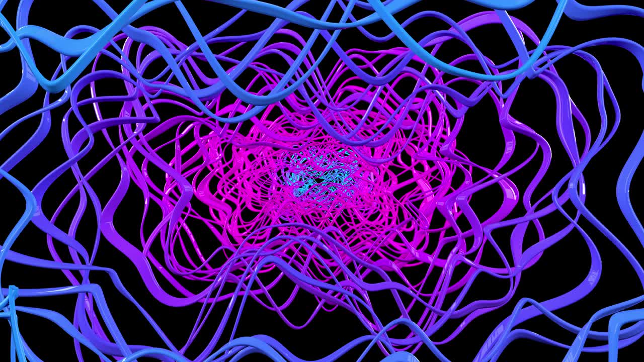 fondo de líneas de neón de morphing abstracto