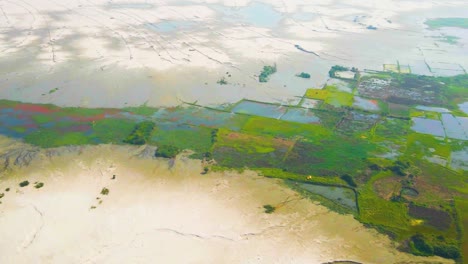 aerial view of the wetlands of bangladesh