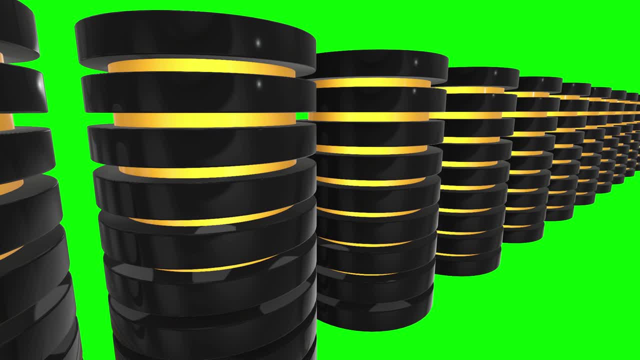 disco duro de servidor futurista y bloque de base de datos o célula de batería. alojamiento web o concepto de computación en la nube.