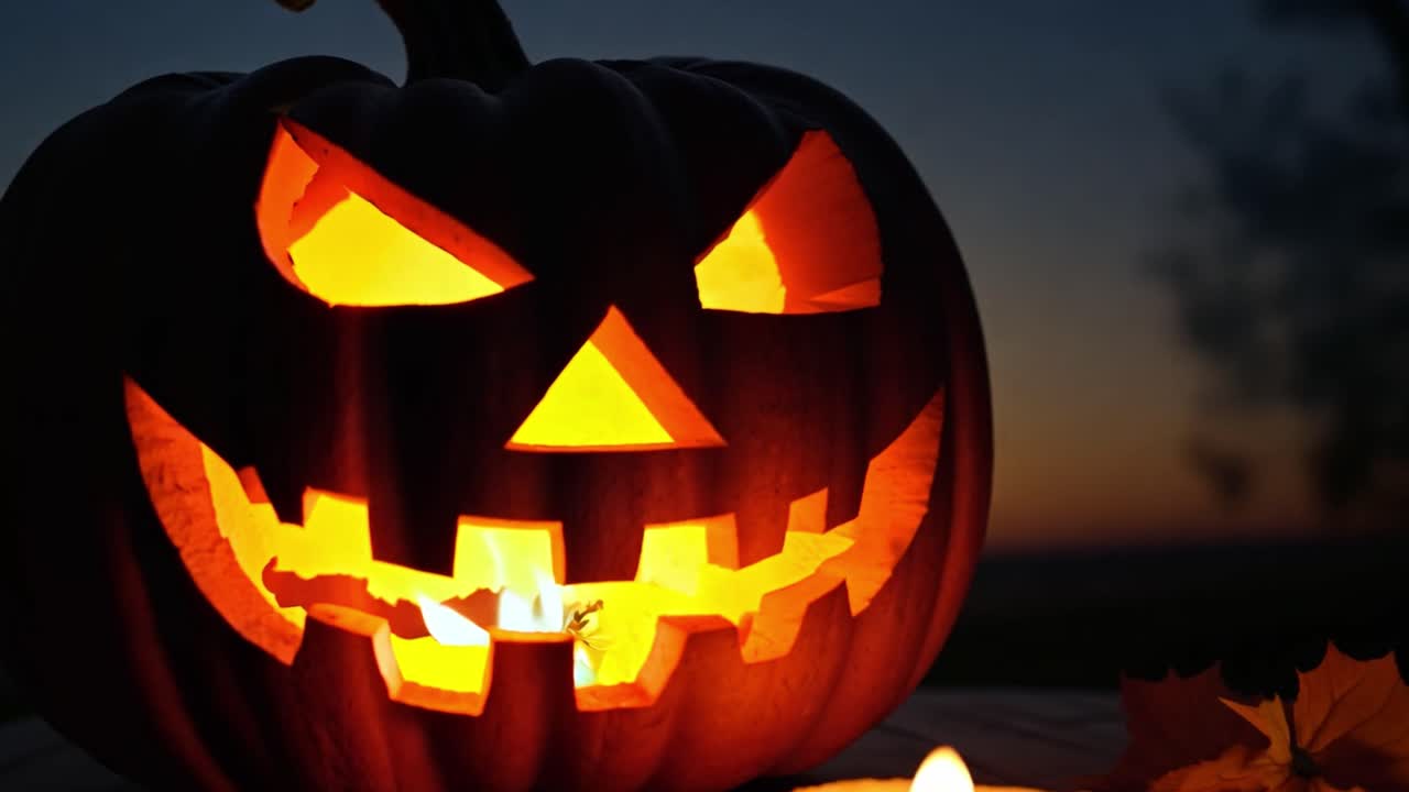 Spaventosa jack-o'-lantern per Halloween