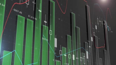 digital composite of financial charts 4k